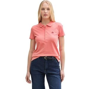 Tom Tailor - Piqué - Poloshirt - Met Borduursel - Gestructureerde Stof Met Stretch
