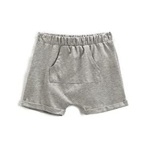 Koton Babyboys Kangaroo Pocket Elastische tailleband Back Printed Shorts, Marine Stripe (01m), 2-3 Jaar
