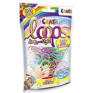 Craze Loops Rubbers, 100 stuks, foilbag loom-banden, rubberen armbanden, armbanden, armbanden, zelf maken, kindersieraden, knutselset voor kinderen 20692