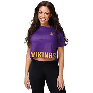 FOCO Dames Crop Top Fashion Shirt Hemd, Wordmark onderaan, Large