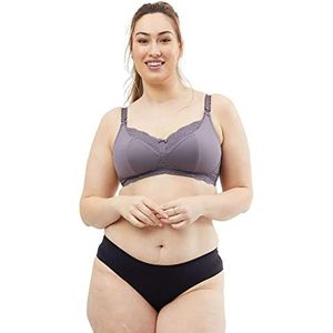 Cake Maternity Taffy Wire Free Soft Cup Full Coverage Voedingsbeha Plunge voor dames, Paars (Druif), 100E
