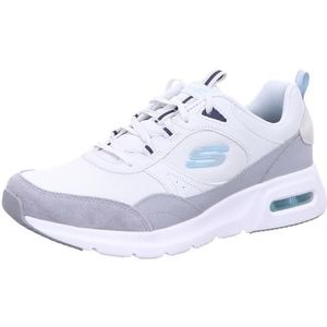 Skechers Dames Skech-AIR Court Cool Avenue, lichtblauw en grijs leer/lichtblauw mesh/MUL, 5 UK, Lichtblauw Grijs Leer Lichtblauw Mesh Mul, 5