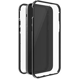 Black Rock - Hoes 360 graden glazen case geschikt voor Apple iPhone 13 Pro I telefoonhoes, magneetsluiting, doorzichtig, cover (transparant met zwarte frame)