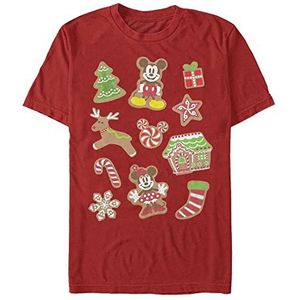 Disney Mickey Classic - Gingerbread Mouses Unisex Crew neck T-Shirt Red L
