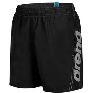 Arena Fundamentals Logo Jr Boxer R Beach Short voor jongens, Zwart-wit, 10-11 Jaar