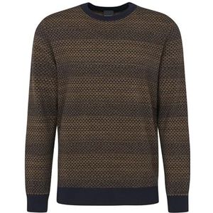 bugatti heren trui ronde hals, bruin, M