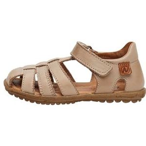 Naturino See, halfgesloten uniseks kindersandalen 0-24, Taupe Orange Fluo, 23 EU