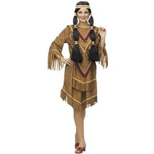 Cesar A124-002 - volwassen kostuum indianen, bruin, maat 40/42