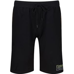 DKNY Heren Jersey Manchetten Lounge Shorts in zwart met merknepprint, contrasterende zakken en merktekensnaren casual, medium, Zwart, M