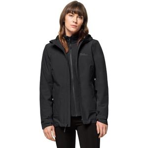 Jack Wolfskin Moonrise 3-in-1 damesjas, zwart, L