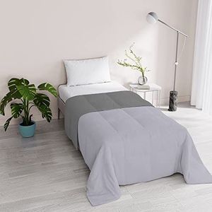 Italian Bed Linen Romantisch zomerdekbed, donkergrijs/zilver, eenpersoonsbed