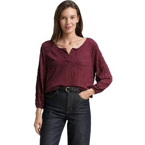 TOM TAILOR T-shirt voor dames, 38733 - Berry Bordeaux Vichy Print, XL