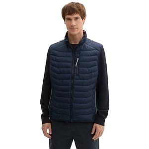 TOM TAILOR heren vest, 10668 - Sky Captain Blue, XXL