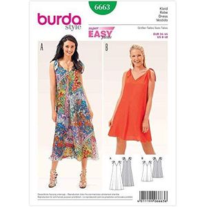 Burda B6663 patroon jurk papier wit 19 x 13 x 1 cm