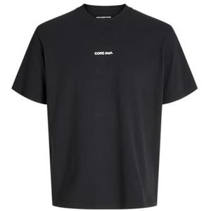 JACK & JONES - JCOMOTION - Shirt - Donkergrijs - Ronde Hals - Kwartmouw