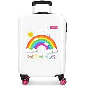 Koffer Enso Regenboog Positive, Wit, 38x55x20 cms, cabine