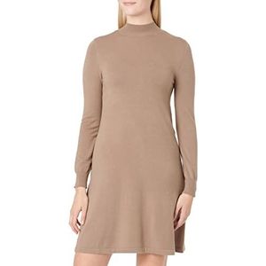 PIECES Dames PCJALINA LS T-Neck Knit Dress NOOS BC jurk, Fossil, XS
