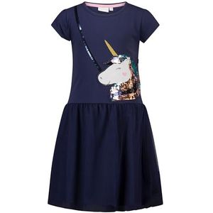 SALT AND PEPPER BY KIDS PARK Jersey jurk voor meisjes, True Navy, 140