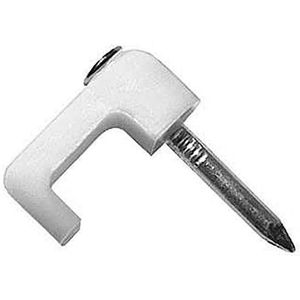 DEU 2130 – nietjes van kunststof met spijker 5 x 10 mm wit