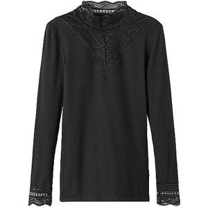 Bestseller A/S Meisjes NKFNURI LS XSL TOP NOOS shirt met lange mouwen, zwart, 92, Schwarz, 92 cm
