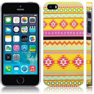 Call Candy Beschermhoesje voor iPhone 5S met Aztekenpatroon, geel