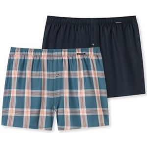 Schiesser Heren 2-pack boxershorts katoen web - geweven boxer, Gesorteerd 13_180202, L