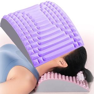 Acemend Back Stretcher for Lower Back Pain Relief, 2024 New Neck & Back Stretcher, Waist Massage Relaxation Yoga Stretcher (Purple)