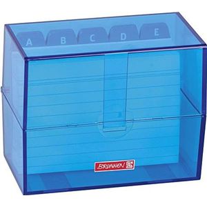 Brunnen 102057033 indexkast, 12 x 9,5 x 6,5 cm (voor A7 indexkaarten), polystyreen, azuur, kleurcode