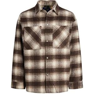 JACK & JONES Mannelijk overshirt regular fit overshirt, bruin, S