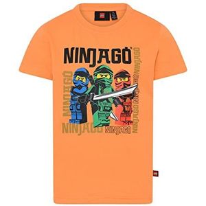 LEGO Jongen Ninjago Jungen T-Shirt Kai, Lloyd, Jay LWTaylor 331, 277 Pastel Oranje, 152