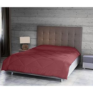 Homemania 14719 Dekbed, tweekleurig, eenpersoonsbed, winter, rood, microvezel, 150 x 200 cm