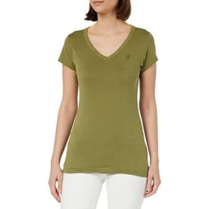 G-STAR RAW dames T-Shirt Eyben Stripe Slim V-hals Top, groen (Avocado Gd D21314-b059-d832) , XL