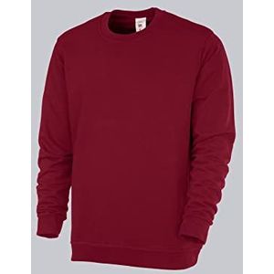 BP 1623-193 unisex sweatshirt van versterkte katoen bordeaux, maat XS