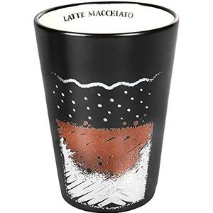 Villa d'Este Home Tivoli Ontbijtbeker Latte Macchiato in stoneware 300 ml, een koffie zoals