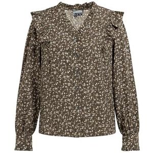 altiplano Dames blouse met lange mouwen 37324878-AL05, olijf meerkleurig, M, olijf, meerkleurig, M