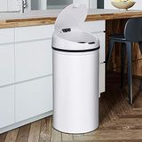 Ribelli automatische sensor afvalbak Roestvrijstalen afvalbak 30 40 50 60L, kleur:wit, volume:30 liter