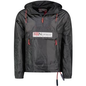 Geographical Norway downcity Windjack voor heren, outdoor, waterafstotend, lange mouwen, regenjas, wandelen, seizoen, lente, zomer, herfst, winter (zwart, S), Zwart, S