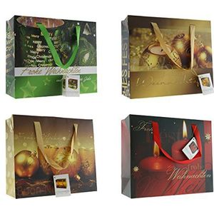Taunus Grußkarten Verlag 10 geschenktasjes zakbox Kerstmis - 4 motieven 22-0316-3 cadeautasjes cadeautasjes draagtassen