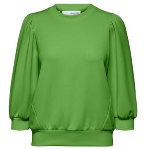 Selected Femme Dames sweatshirt pofmouwen, classic green, M