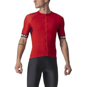 CASTELLI Entrata VI Jersey fietsshirt met korte mouwen voor heren, rood (rood/bordeauxivoor), S