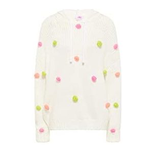 boline Gebreide hoodie voor dames, wolwit, meerkleurig, XL/XXL