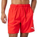 PUMA Heren Heren Mid Shorts Swim Trunks, rood, XL