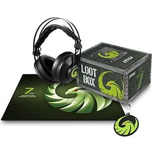 MSI - Alpha 15 Loot Box Headset met koptelefoon, muismat en sleutelhanger