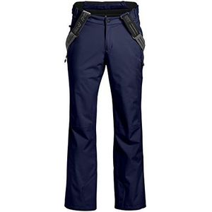 Maier Sports Anton Light, lichte heren skibroek, waterdichte sneeuwbroek met bretels, stretchmateriaal en verstelbare tailleband, PFC-vrij, mTEX weerbestendig, blauw, maat 48 (W33/L32)