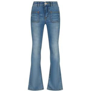 Vingino Girls Jeans Britte Patched on Pockets in Color Blue Vintage Maat 10, Blue Vintage, 10 Jaar