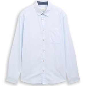 TOM TAILOR heren overhemd, 35972 - Blauw Kleine Structuur, XL