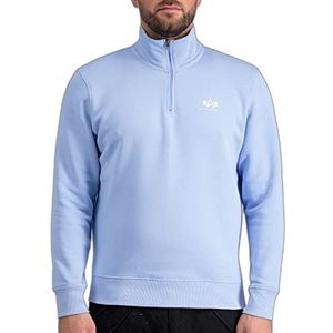 Alpha Industries Half Zip Sweater SL Casual Shorts, Light Blue, 2 XL Uniseks Volwassenen, Lichtblauw, XXL