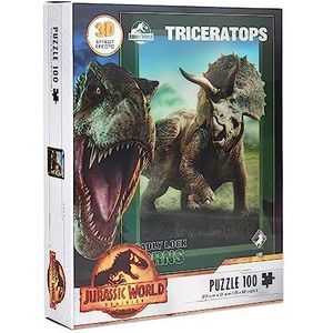 SD TOYS Jurassic World 3D-effect poster Triceratops puzzel 100 stukjes SDTUNI25574 meerkleurig-één maat, meerkleurig (8435450255748)