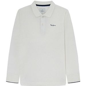 Pepe Jeans Poloshirt voor jongens Thor Ls, wit (off white), 10 Jaar