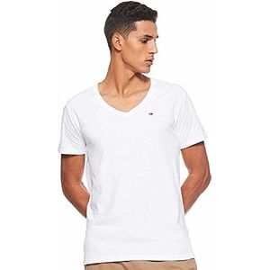 Tommy Jeans Heren T-shirt korte mouwen TJM Original V-hals, klassiek wit, L